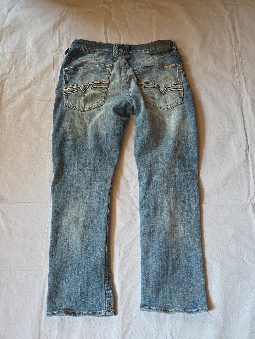 Salvage Supply Co. Men's Mayhem Straight Regular Fit Stretch Jeans 32 Short